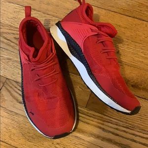 Red Puma sneakers